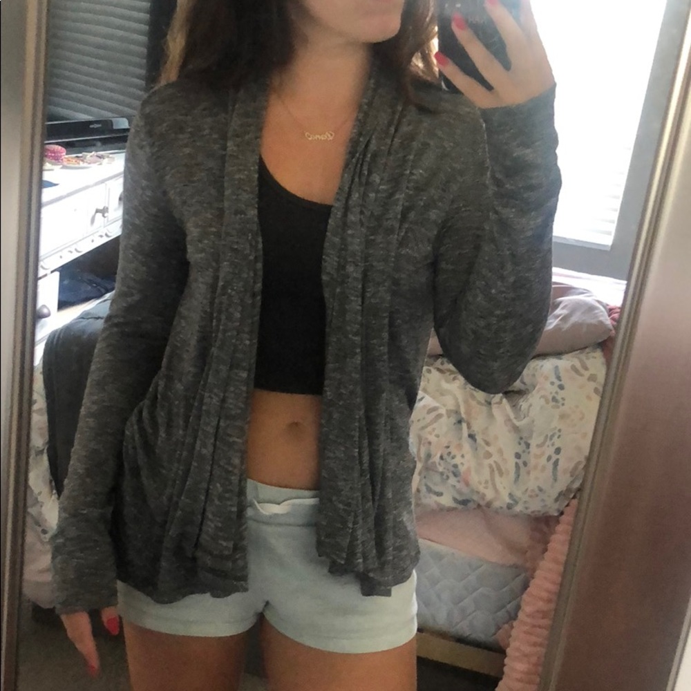Convertible cowl neck drape cardigan